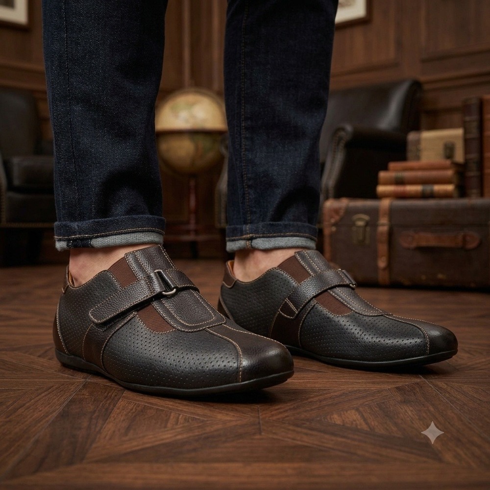 Cole Haan NikeAir Loafers Men 12M Dark Brown Leather Perforated C06080